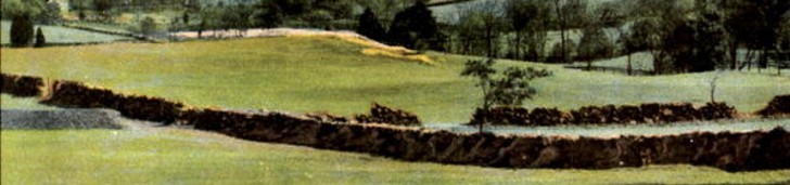 A vintage photo of the golf links at Wykagyl Country Club.