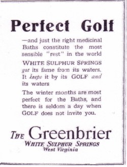 A photo  for an ad featuring "Perfect Golf"