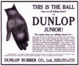 A vintage ad for Dunlop Junior golf balls.