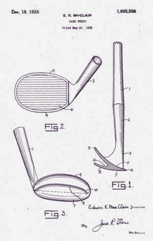A photo of the patent diagram of the 1st sand wedge.