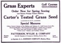 A vintage ad of a golf course grass seeds.